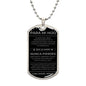 Para Mi Hijo Placa Militar De Mamá - Grabado Opcional - DTSPS101