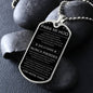 Para Mi Hijo Placa Militar De Papá - Grabado Opcional - DTSPS100
