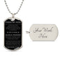 Para Mi Hijo Placa Militar De Mamá - Grabado Opcional - DTSPS101