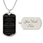 Para Mi Hijo Placa Militar De Papá - Grabado Opcional - DTSPS100