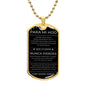 Para Mi Hijo Placa Militar De Mamá - Grabado Opcional - DTSPS101