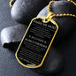 Para Mi Hijo Placa Militar De Papá - Grabado Opcional - DTSPS100