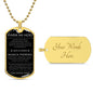 Para Mi Hijo Placa Militar De Papá - Grabado Opcional - DTSPS100