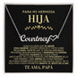 Para Mi Hermosa Hija Cadena Corazón Nombre Personalizable | NNHCSPD100