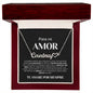 Para Mi Amor Cadena Corazón Nombre Personalizable Fondo Negro | NNHCSPSMB103