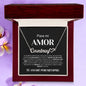 Para Mi Amor Cadena Corazón Nombre Personalizable Fondo Negro | NNHCSPSMB103