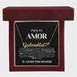 Para Mi Amor Cadena Corazón Nombre Personalizable Fondo Negro | NNHCSPSMB103