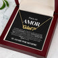 Para Mi Amor Cadena Corazón Nombre Personalizable Fondo Negro | NNHCSPSMB103