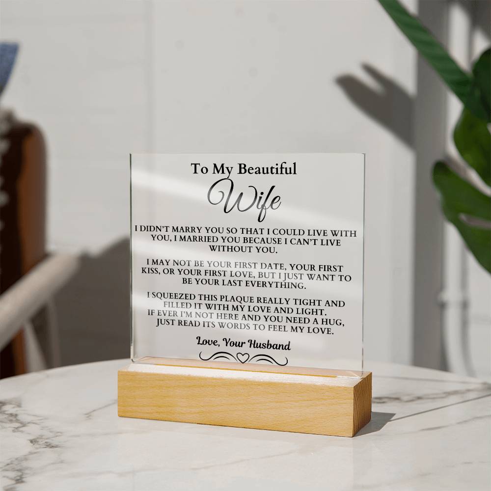 To my Wife Acrylic Plaque - SAPW101