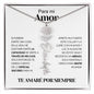 Para Mi Amor Cadena Flor Y Nombre Personalizable | FNNSPSM103