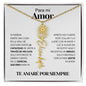 Para Mi Amor Cadena Flor Y Nombre Personalizable | FNNSPSM103