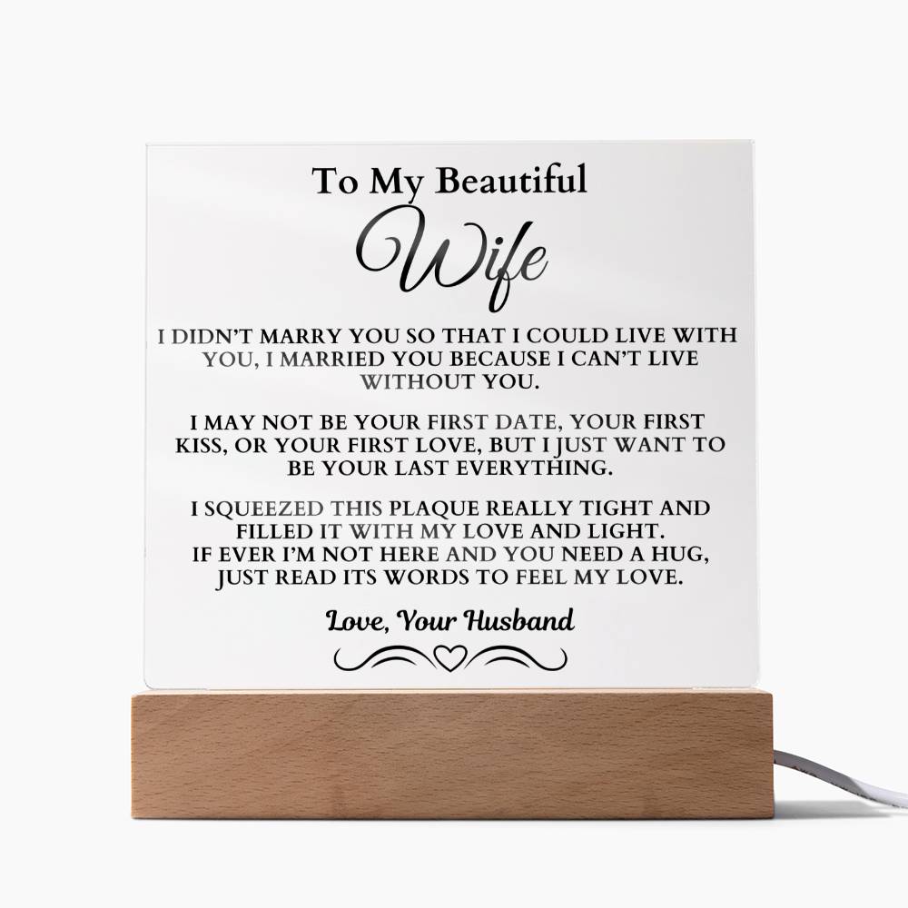 To my Wife Acrylic Plaque - SAPW101