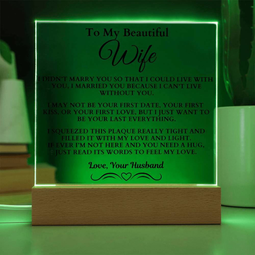 To my Wife Acrylic Plaque - SAPW101