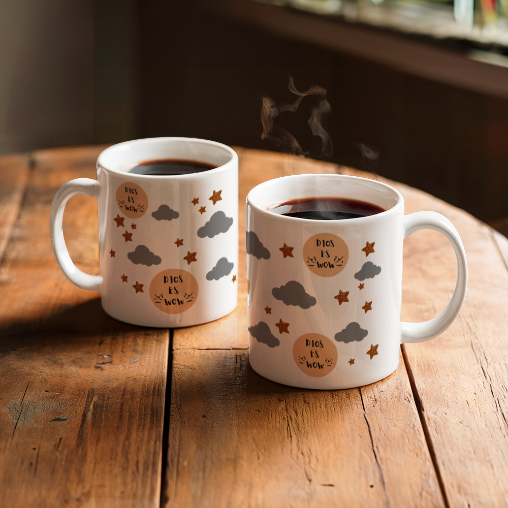 Dios es WOW Taza De Cerámica - WCMSGOD101