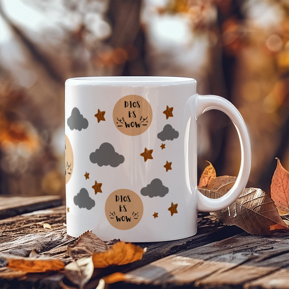 Dios es WOW Taza De Cerámica - WCMSGOD101