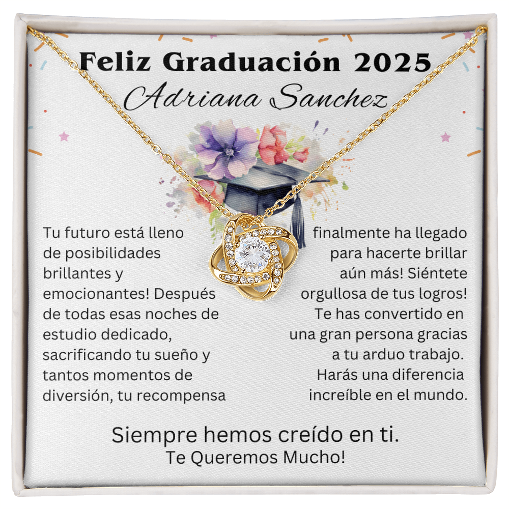 Feliz Graduación 2025 | Cadena Personalizada Para Hija, Hijastra, Sobrina, Nieta, Ahijada En Su Graduación - LKSPGRAD100