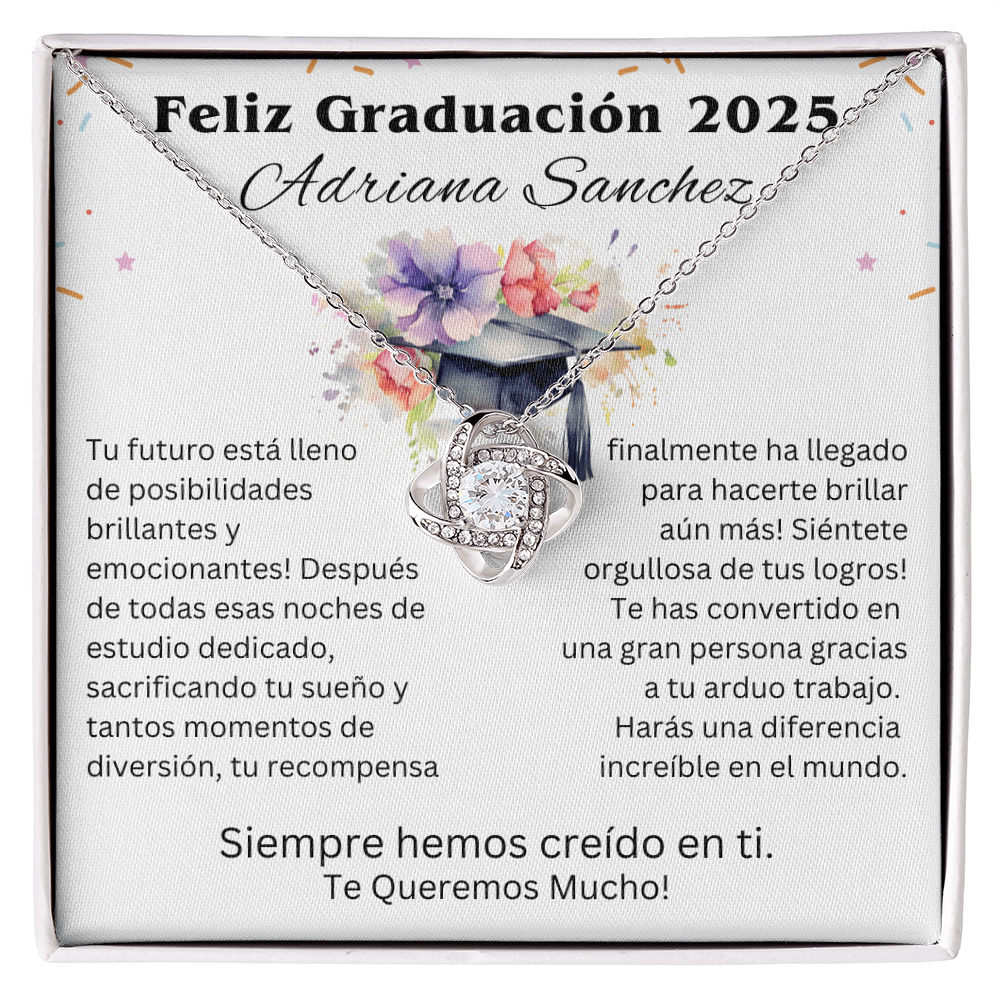 Feliz Graduación 2025 | Cadena Personalizada Para Hija, Hijastra, Sobrina, Nieta, Ahijada En Su Graduación - LKSPGRAD100
