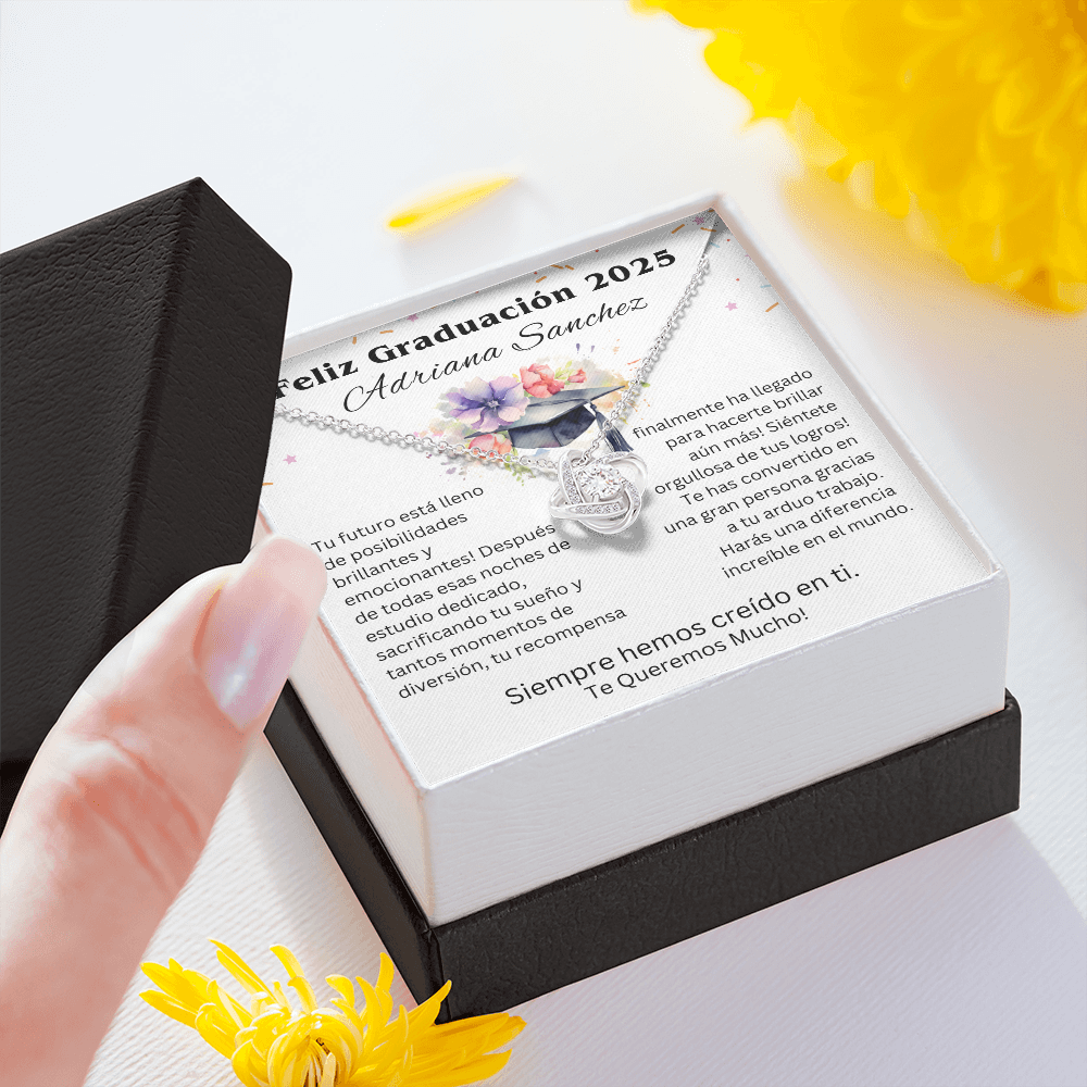 Feliz Graduación 2025 | Cadena Personalizada Para Hija, Hijastra, Sobrina, Nieta, Ahijada En Su Graduación - LKSPGRAD100