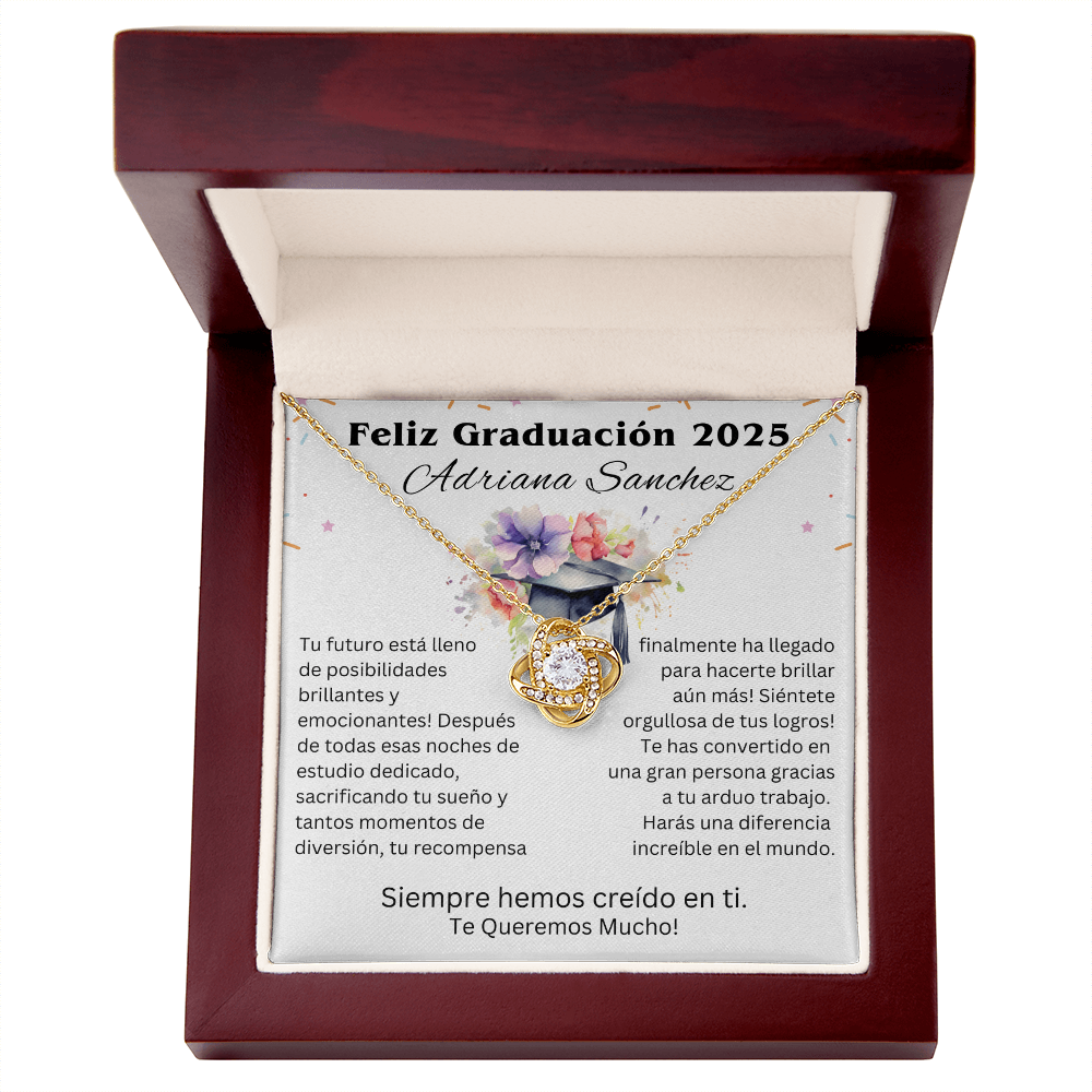 Feliz Graduación 2025 | Cadena Personalizada Para Hija, Hijastra, Sobrina, Nieta, Ahijada En Su Graduación - LKSPGRAD100