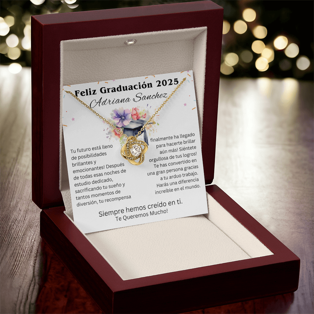 Feliz Graduación 2025 | Cadena Personalizada Para Hija, Hijastra, Sobrina, Nieta, Ahijada En Su Graduación - LKSPGRAD100