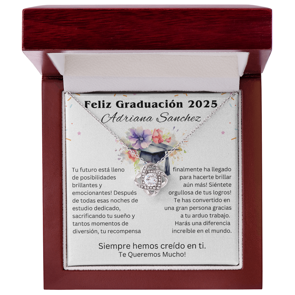 Feliz Graduación 2025 | Cadena Personalizada Para Hija, Hijastra, Sobrina, Nieta, Ahijada En Su Graduación - LKSPGRAD100