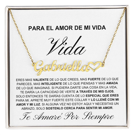 Para El Amor De Mi Vida Cadena Nombre Personalizable | NNHCSPSM101