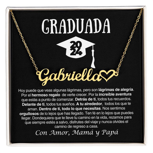 Graduada 2024 | Collar Personalizable Para Hija En Su Graduación - NNHCSPGRAD102