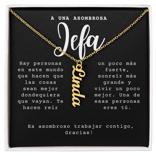 A Una Asombrosa Jefa | Cadena Nombre Personalizable - CNNVSPCW102