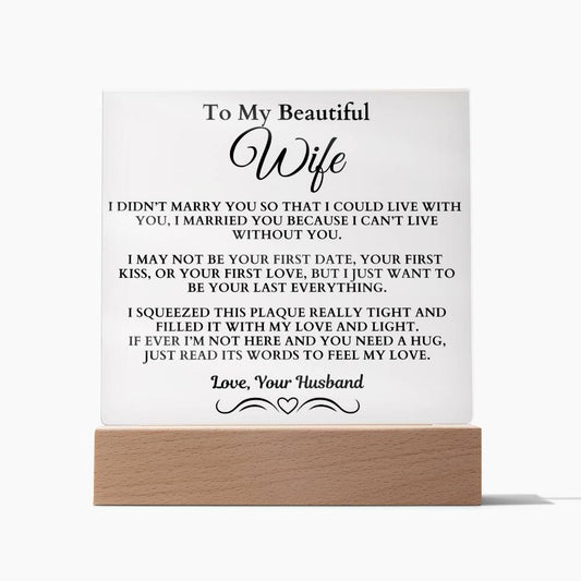 To my Wife Acrylic Plaque - SAPW101