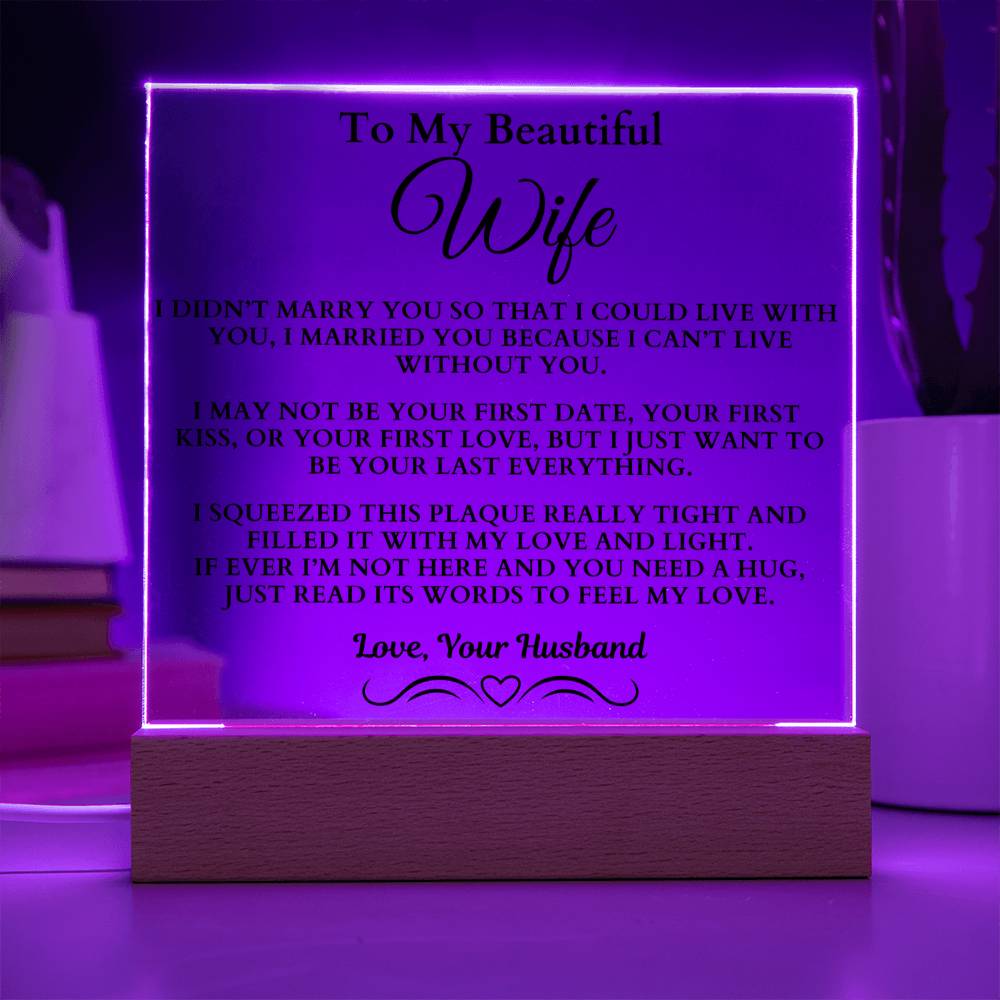 To my Wife Acrylic Plaque - SAPW101