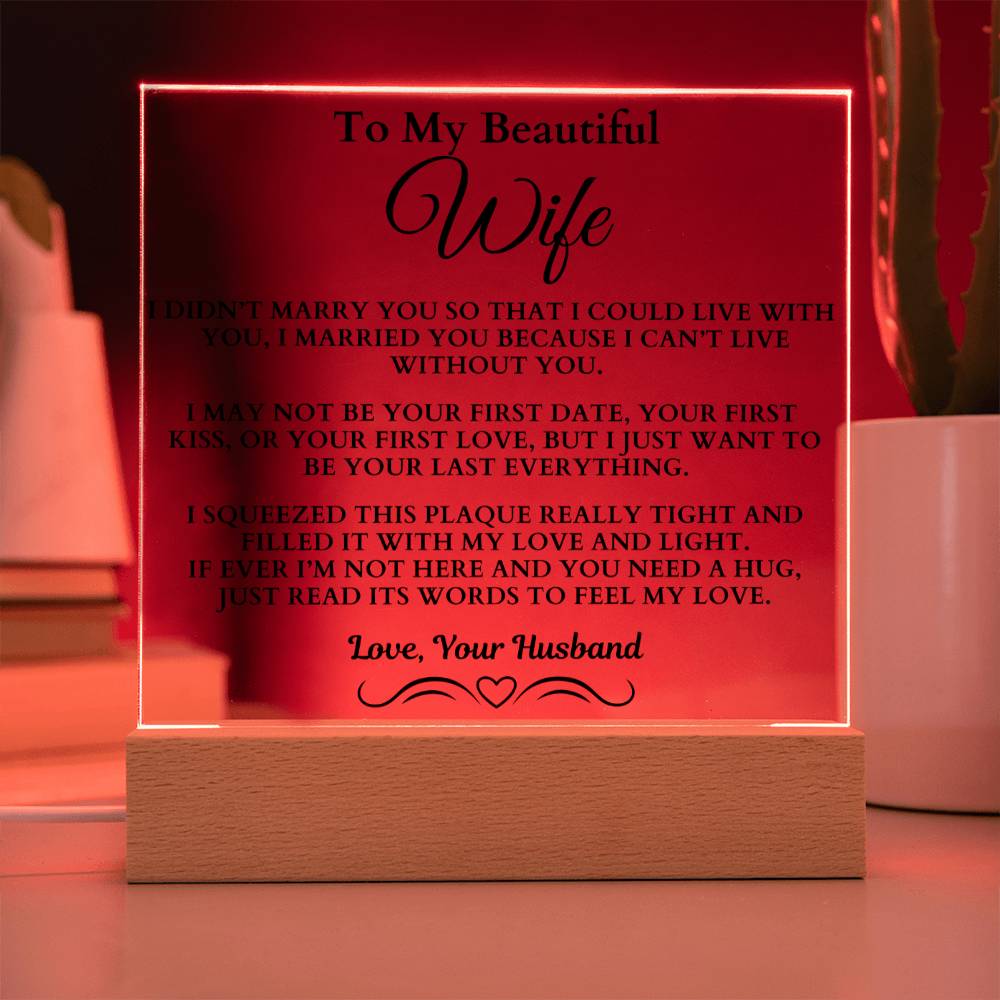 To my Wife Acrylic Plaque - SAPW101