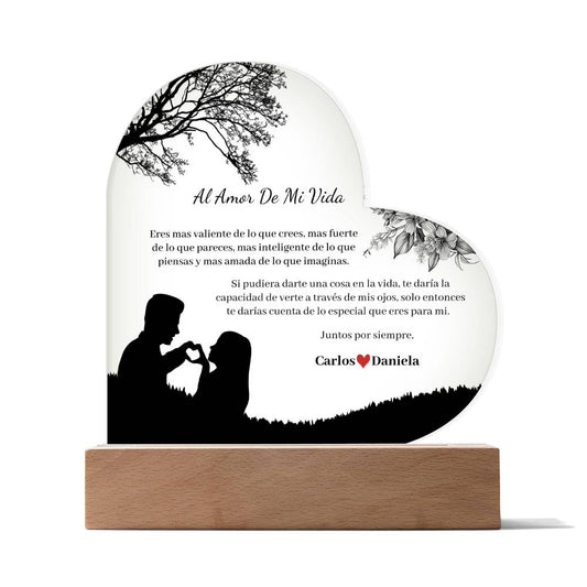 Al Amor De Mi Vida Placa Acrílico Personalizable - HAPSPSM100