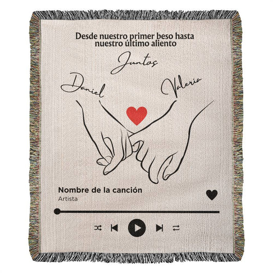 Manta Personalizable Juntos Por Siempre | Nombres Y Canción Personalizable - HWBSPSPO100